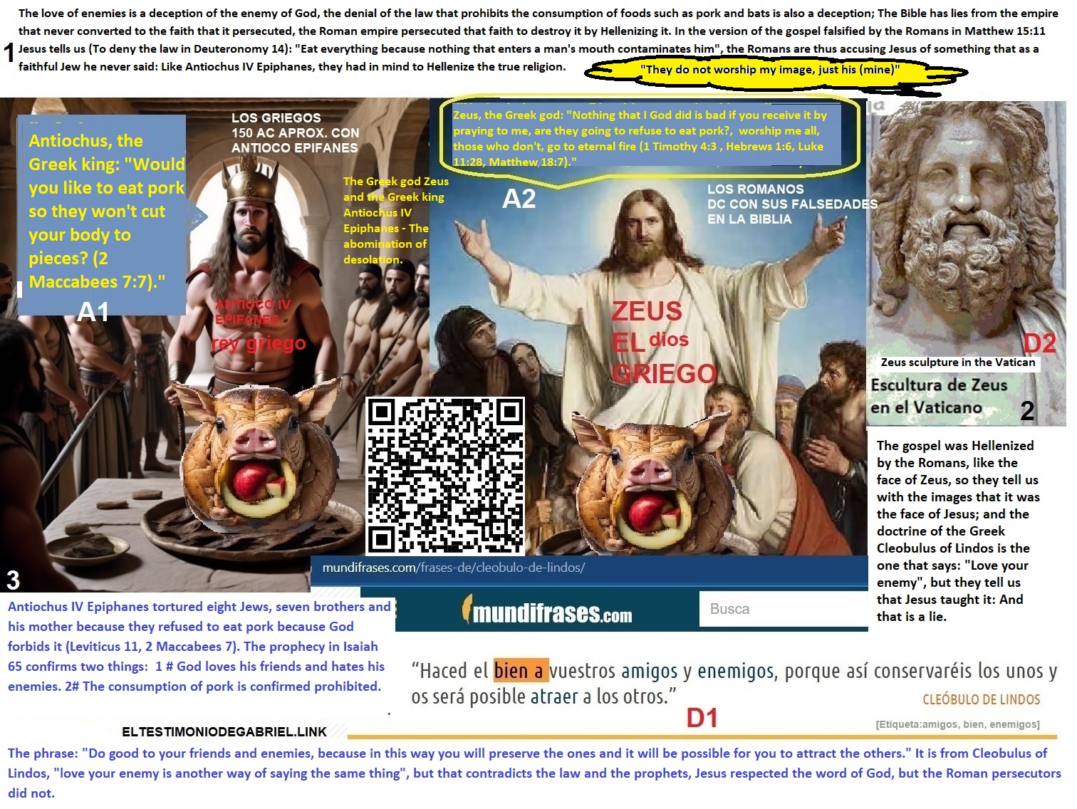 IDI02 The Greek god Zeus and the Greek king Antiochus IV Epiphanes - The abomination of desolation.